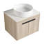 Meuble-lavabo mural simple 23,6 po avec meuble-lavabo en pierre frittée Hamedi