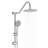 Dual Shower Head With 10" Rain & Handheld - Stable Water Flow Brushed Nickel System And Discoloration Prevention