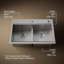 Task Smart Divide33-In X 22-In Top-Mount/Undermount Double-Equal Workstation Kitchen Sink With Accessories-1156052033