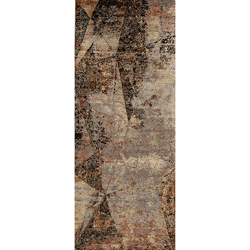 Abstract Area Rug in Brown