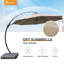 Sunbrella 144” Aluminum Cantilever Umbrella with Antionette Base-567717602