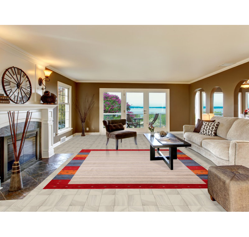 Striped Handmade Gabbeh Indian Area Rug