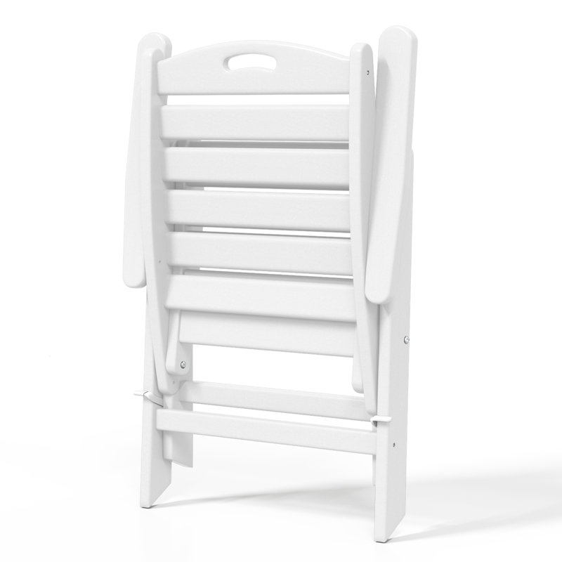 Ensemble de 2 chaises de patio pliantes à dossier haut, Blanc