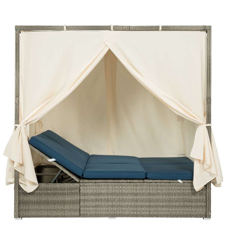 U_style Luxurious Adjustable Sun Bed With Canopy - Three Colours
