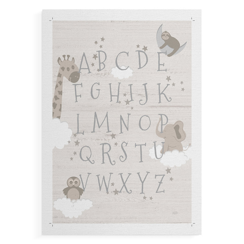 Dream Time Alphabet - Impression sur toile seulement - NON-CADRE, H 48 po x l 32 po