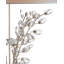 Lampe de table à feuille d'argent / transparent 33,75 po Forget-Me-Not