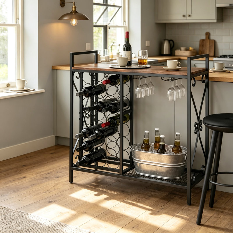 Wine Bottle & Glass Rack