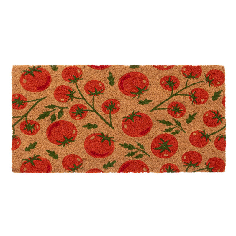 Tomato Print Coir Doormat
