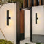 Applique murale d'extérieur 24 po à DEL en aluminium noir mat à intensité variable