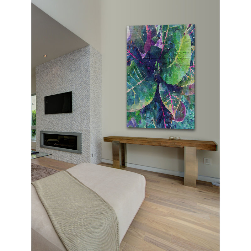 « leaf reflection 4 » par irena orlov, reproduction d’art sur toile tendue, H 18 po x l 12 po x P 1,5 po