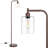 Industrial Floor Lamp With Hanging Glass Shade, Vintage Rustic Standing Tall Lamp For Living Room, Bedroom, Office, Includes ST64 Bulb