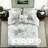 Premium Polyester Bedding Sets Full Queen, Sage Floral Ruffle for Home