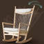 Chaise berçante en bois massif