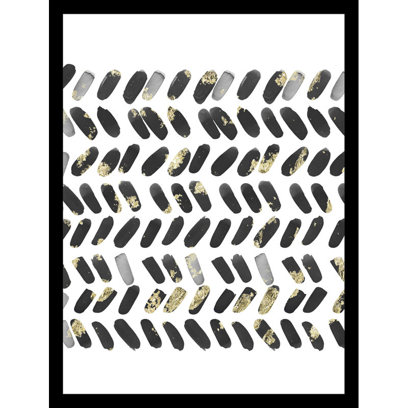 Ridge Chain Wide Black/Gold 2 Painting by Studio NYC Design, 26" H x 22" W x 2" D