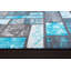 Tapis abstrait bleu / gris / noir Catalan-1454818906