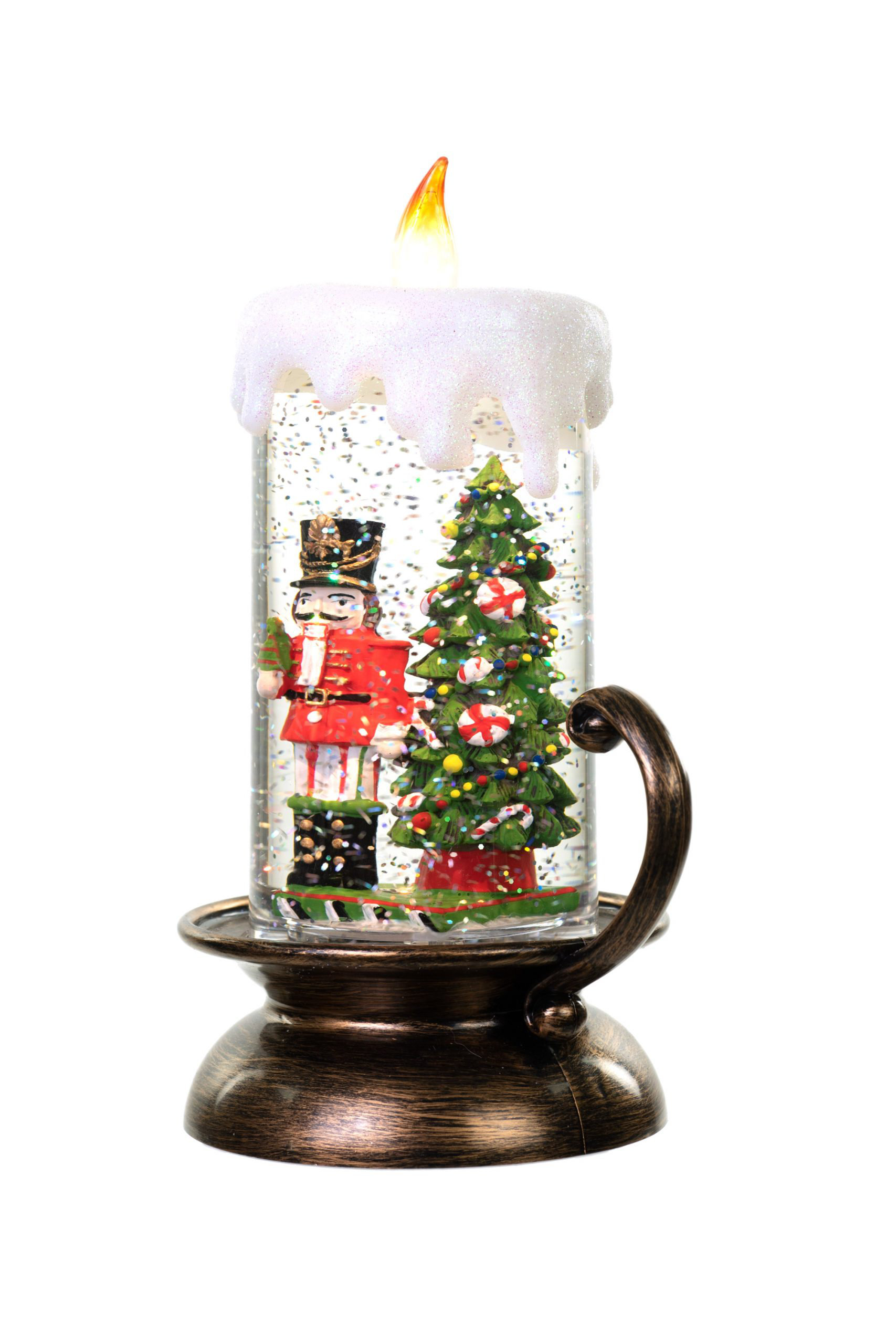 12.75'' Christmas Snow Globe, Santa Train Will Rotate Around The Christmas  Tree With Musics Swirling Glitter Water Lantern Decoration For Home