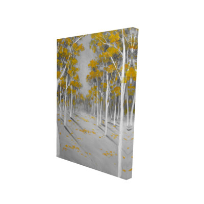 Forêt de bouleaux jaunes