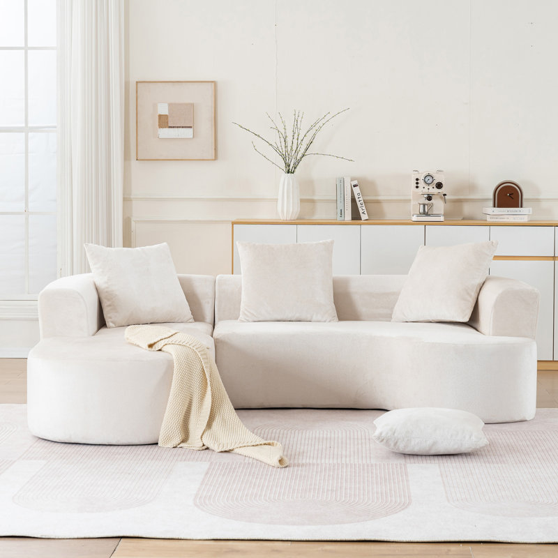 Canapé modulaire modulaire avec méridienne en L, assise profonde et compression d'éponge pour un confort ultime et une efficacité d'espace