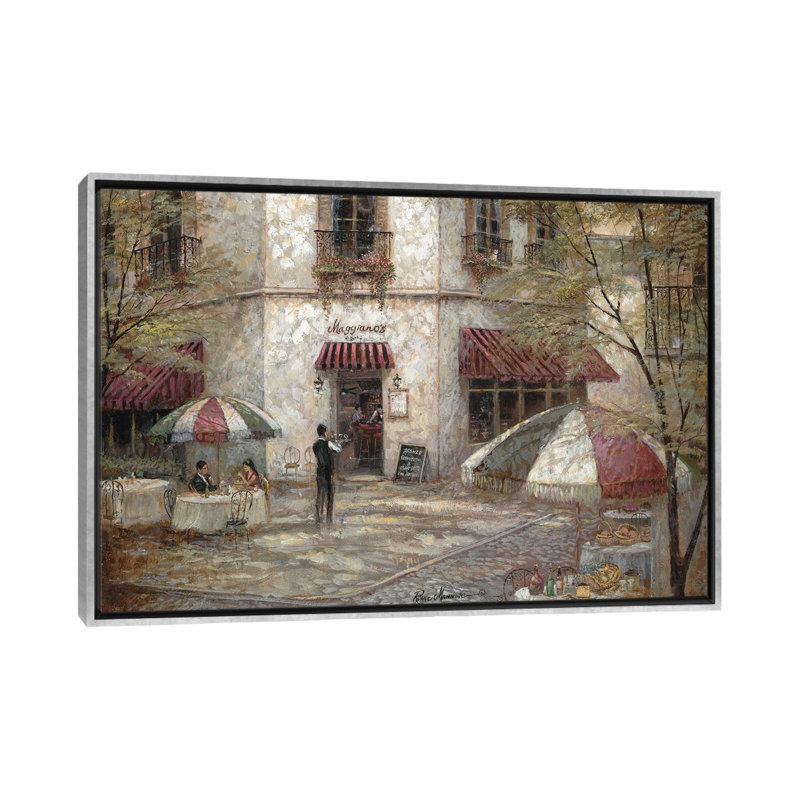 «Maggiano's» par Ruane Manning - reproduction d'art, H 18 po x l 26 po x P 1,5 po, Aucun mat, Toile avec cadre argenté