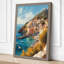 Clifftop Village by the Sea Coastal - Wrapped Canvas-1066084564-1066084590