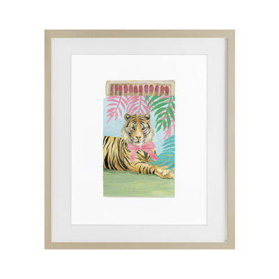 «Tropical Tiger Matchbook», reproduction sous verre encadrée, design par Lanie Loreth
