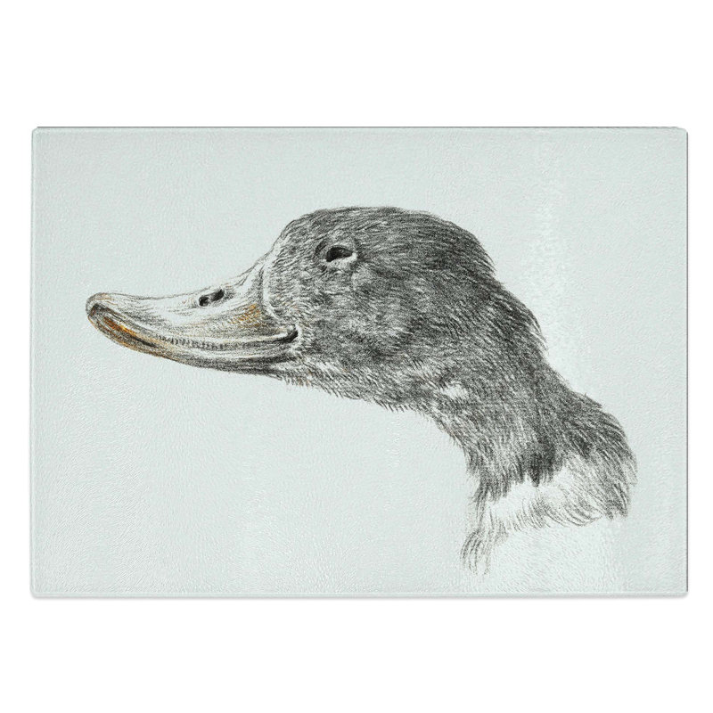 Glass Head of A Duck by Jean Bernard Chopping Board, 39 cm W x 28.5 cm L