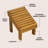 Saru 11.8" Minimalist Solid Acacia Wood Shower Foot Rest for Shaving Legs, Water-Resistant Slanted Spa Stool for Inside Shower, Natural-1557664579