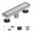 12" 304 Stainless Steel Linear Drain For Fast Drainage, Floor Drain For Bathroom In Brushed Nickel-119465389