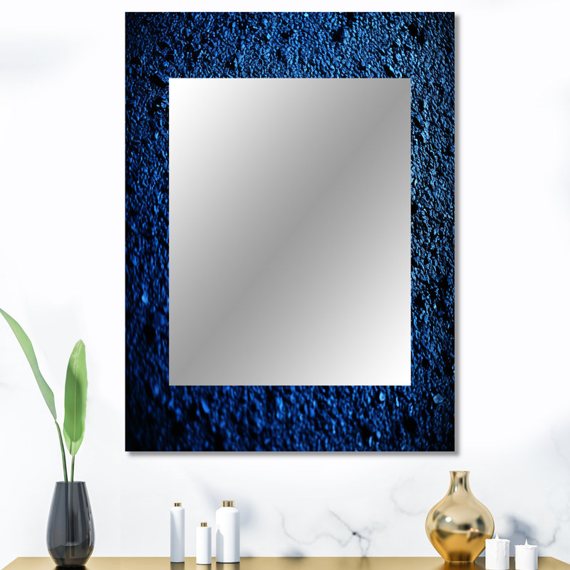 Abstrait Euphoria Deep Blue Happiness - peinture abstraite murale, miroir décoratif moderne, impression sur métal