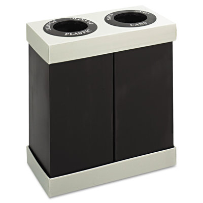 At-Your-Disposal® Plastic 28 Gallon Multi-Compartments Trash & Recycling Bin