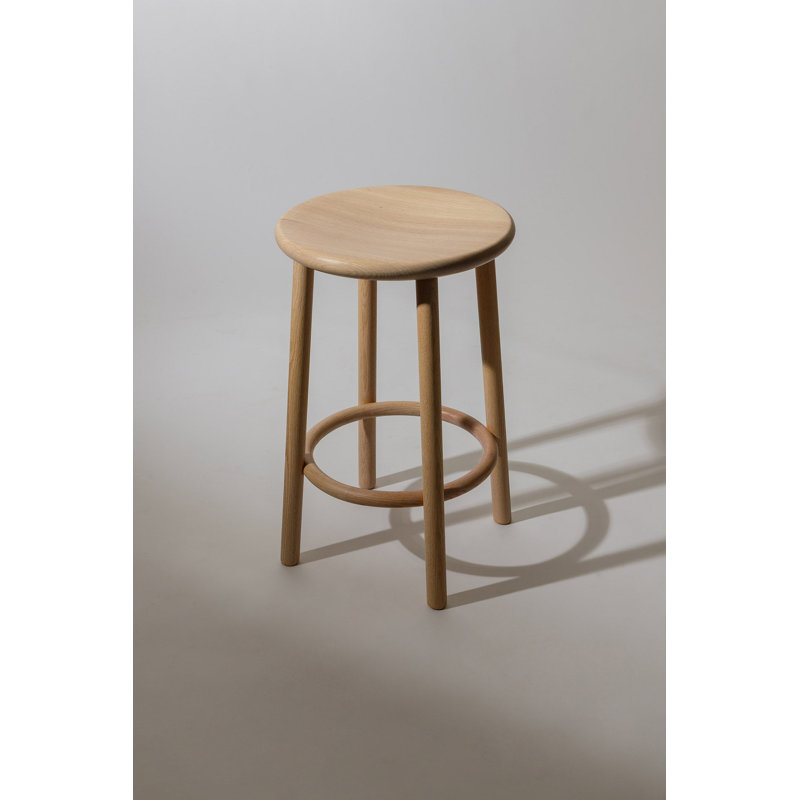 Ai Solid Wood Stool, Oak Nature, Counter Stool (25.5" Seat Height)