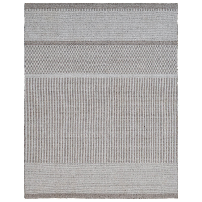Tapis rectangulaire Meraki 01 en ivoire / taupe, Rectangle 8 pi x 10 pi