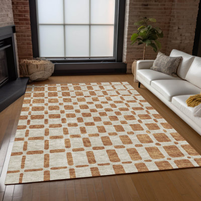 Malek Indoor/Outdoor Area Rug with Non-Slip Backing