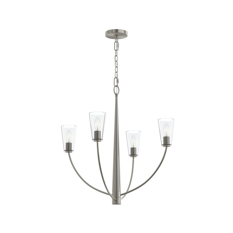 Jheni Three-Light Chandelier, Brushed Gold