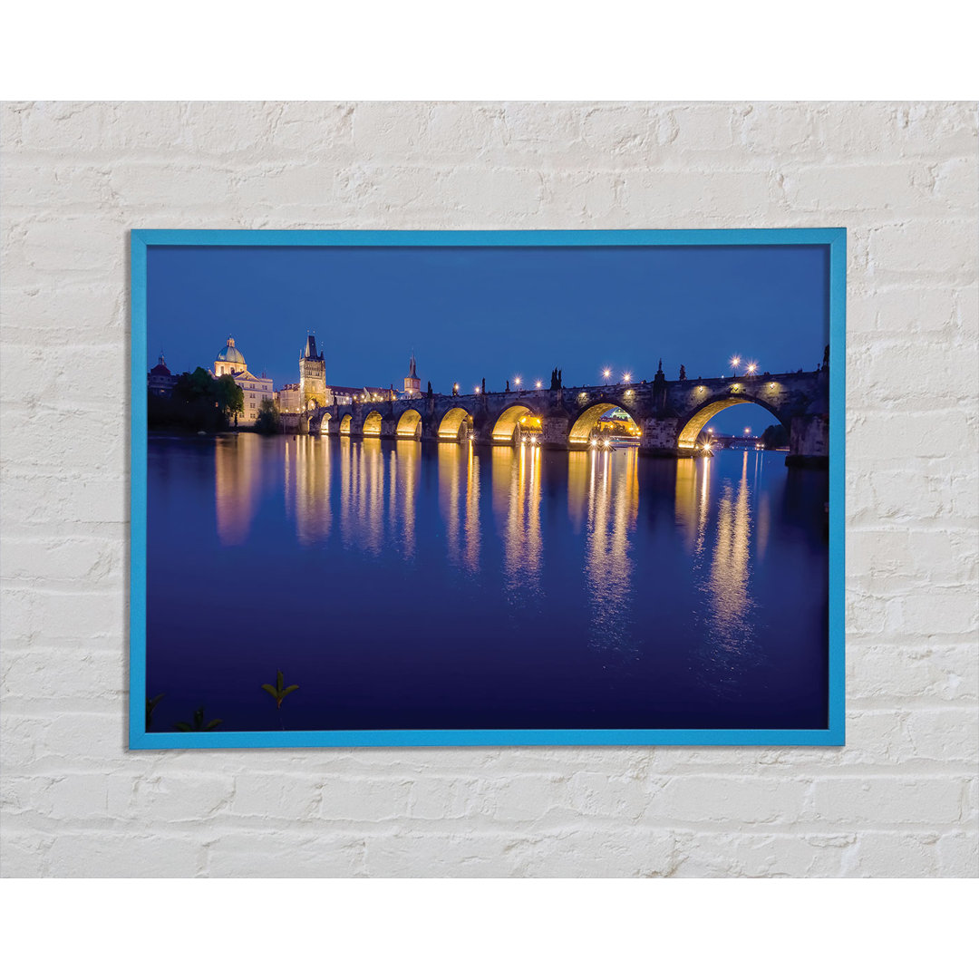 Charles Bridge Blues Gerahmter Druck Wandkunst