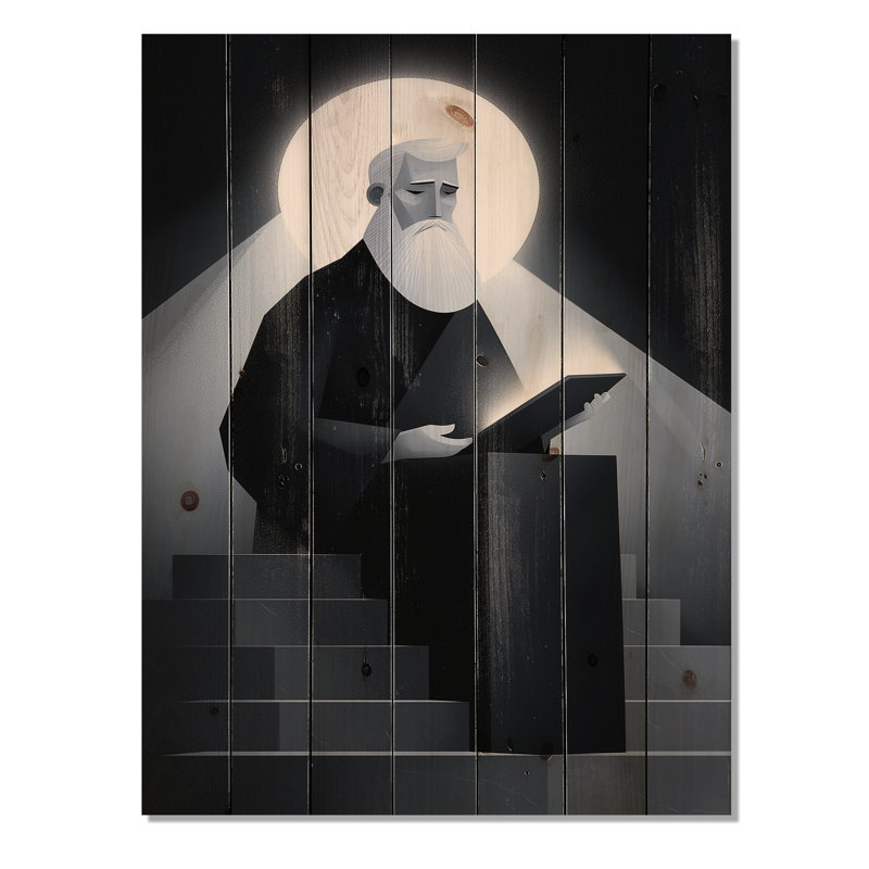 Monogramme de portrait religieux II, H 32 po x l 24 po x P 0,78 po