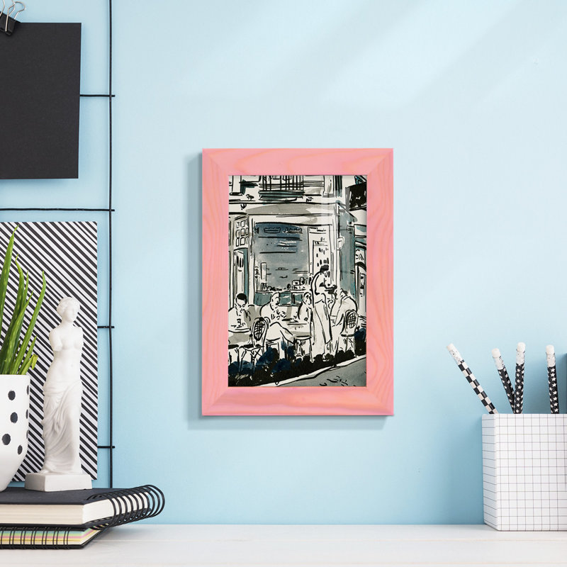 «AUCoin de Larue III», reproduction d'un seul cadre, H 7 po x l 5 po x P 1 po, Encadré rose