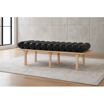 Boutis Vegan Leather Upholstered Bench