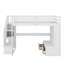 Lit mezzanine double avec bureau, tablettes, escalier de rangement et 2 tiroirs-1760949203