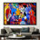 «Abstract Jazz», reproduction d'art sur toile - Art mural sur le thème de la musique pour une décoration moderne