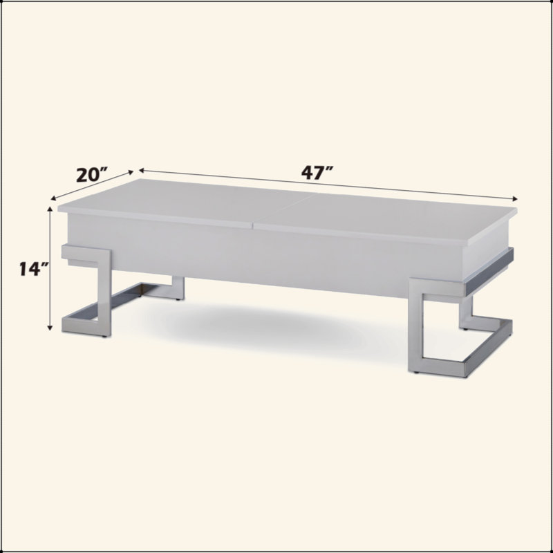 Table basse Calmam, Blanc