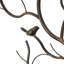 Décoration murale oiseau brun en métal