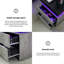 La table de chevet de la table de chevet LED illumine le côté moderne avec 2 tiroirs pour la chambre à coucher-797087723