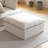 Fairford Upholstered Linen Velvet Slipcovered Ottoman-2076945446