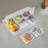 Stainless Steel Food Serving Container 5 Compartments With Lid, Spoons, Clamps, Water Bags