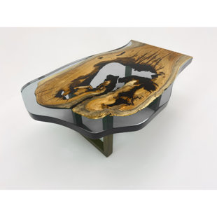 Table basse en époxy gris