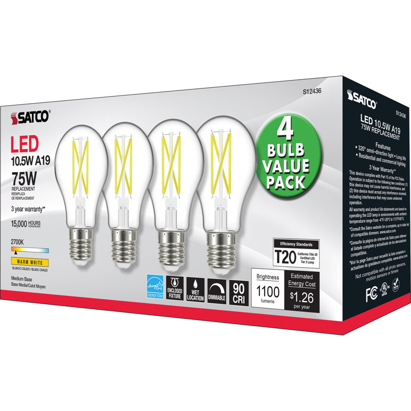 10.5 Watt LED Bulb, 2700K