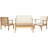 Cogan Acacia 4 - Person Patio Conversation Set with Cushions-113669045