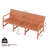 1-Piece Indoor/Outdoor Furniture 3-Seater Sofa Waterproof PP Material - Easy Assembly Patio Conversation Set-1018119561