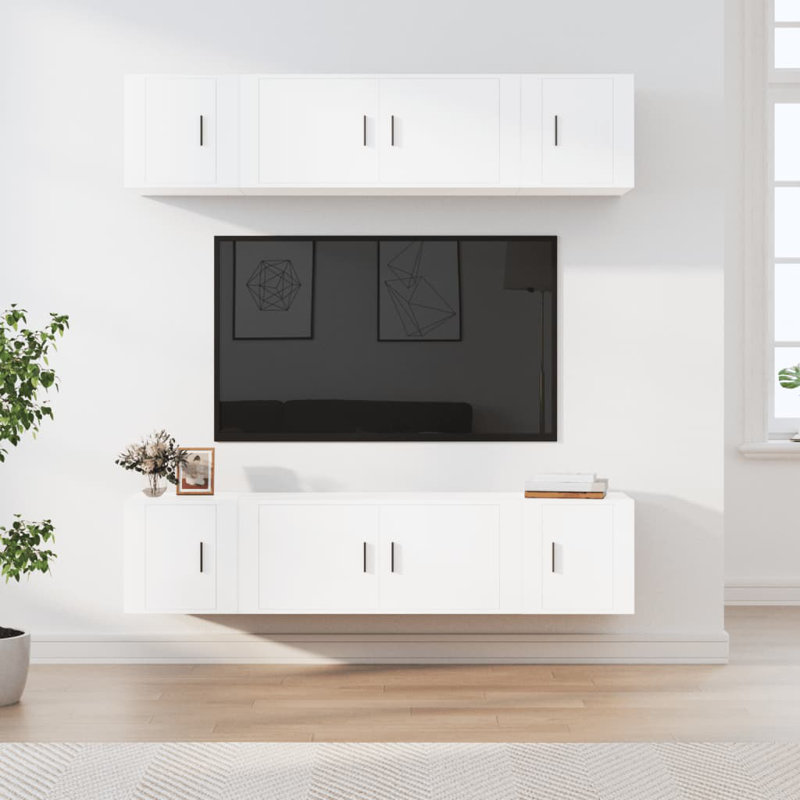 Muret Unfinished Floating TV Stand for TVs up to 78", White